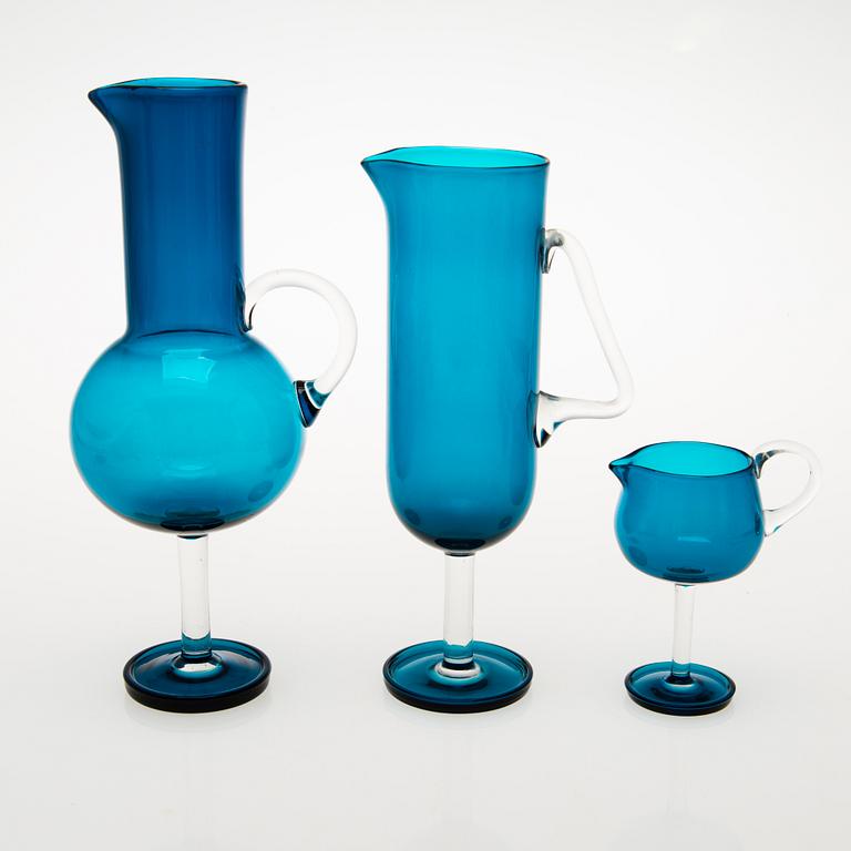 NANNY STILL 10-piece Harlekiini glassware set, Riihimäen Lasi Oy, 1959-69.