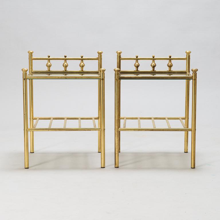 A pair of late 20th-century bed side tables.