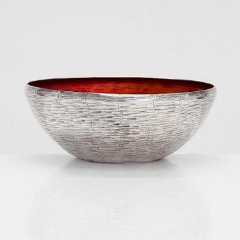 Eva Hidström, an enamelled sterling silver bowl, Kultakeskus, Hämeenlinna Finland, 1973.