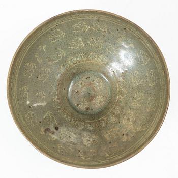 Skålar, två stycken, glaserat stengods, Korea, Joseon (1392–1897).