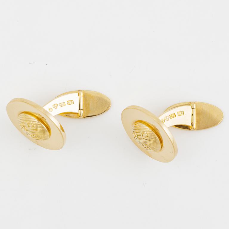 W.A. Bolin a pair of cufflinks 18K gold.