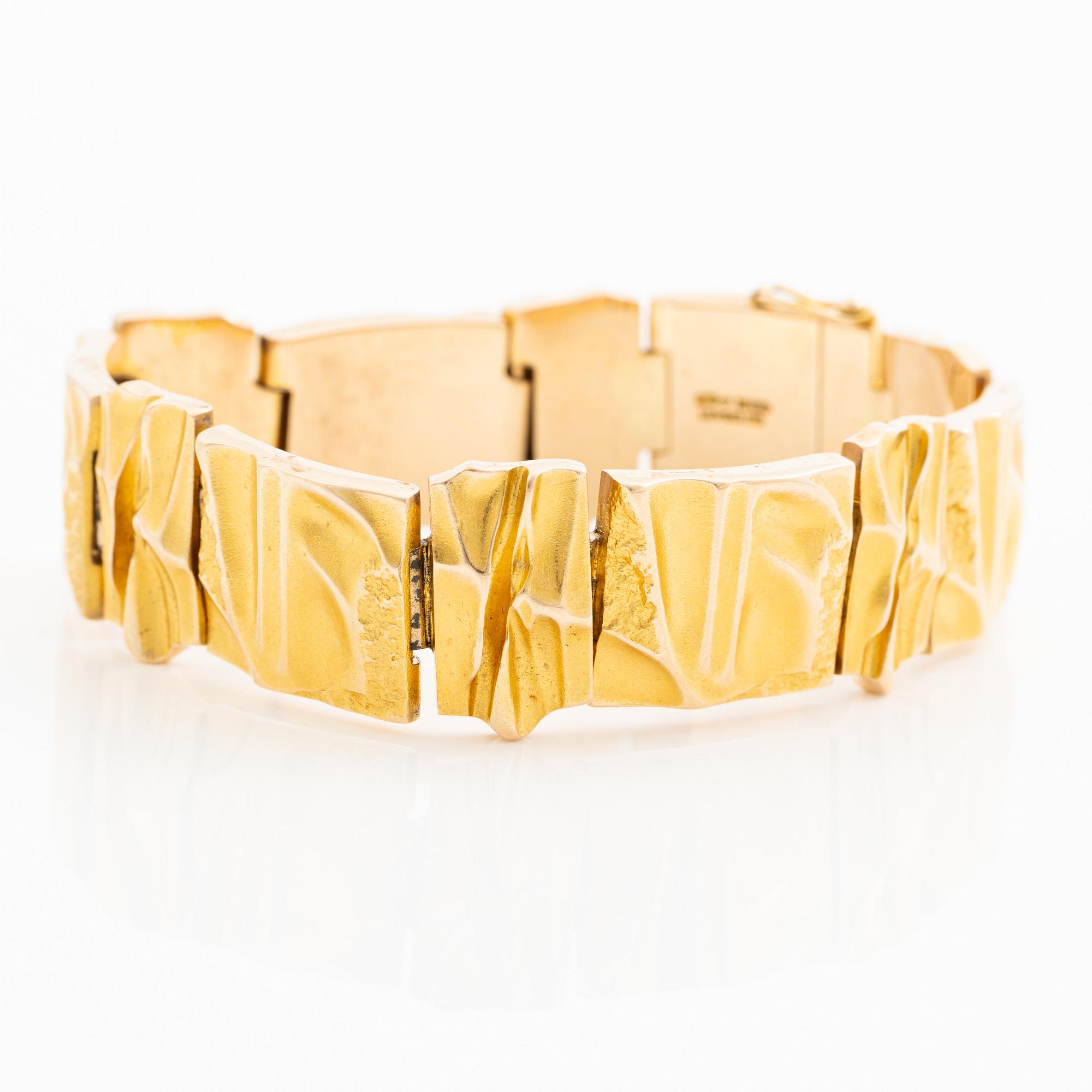 Björn Weckström, armband "Carrara", 14K guld, Finland 1983. För Lapponia.
