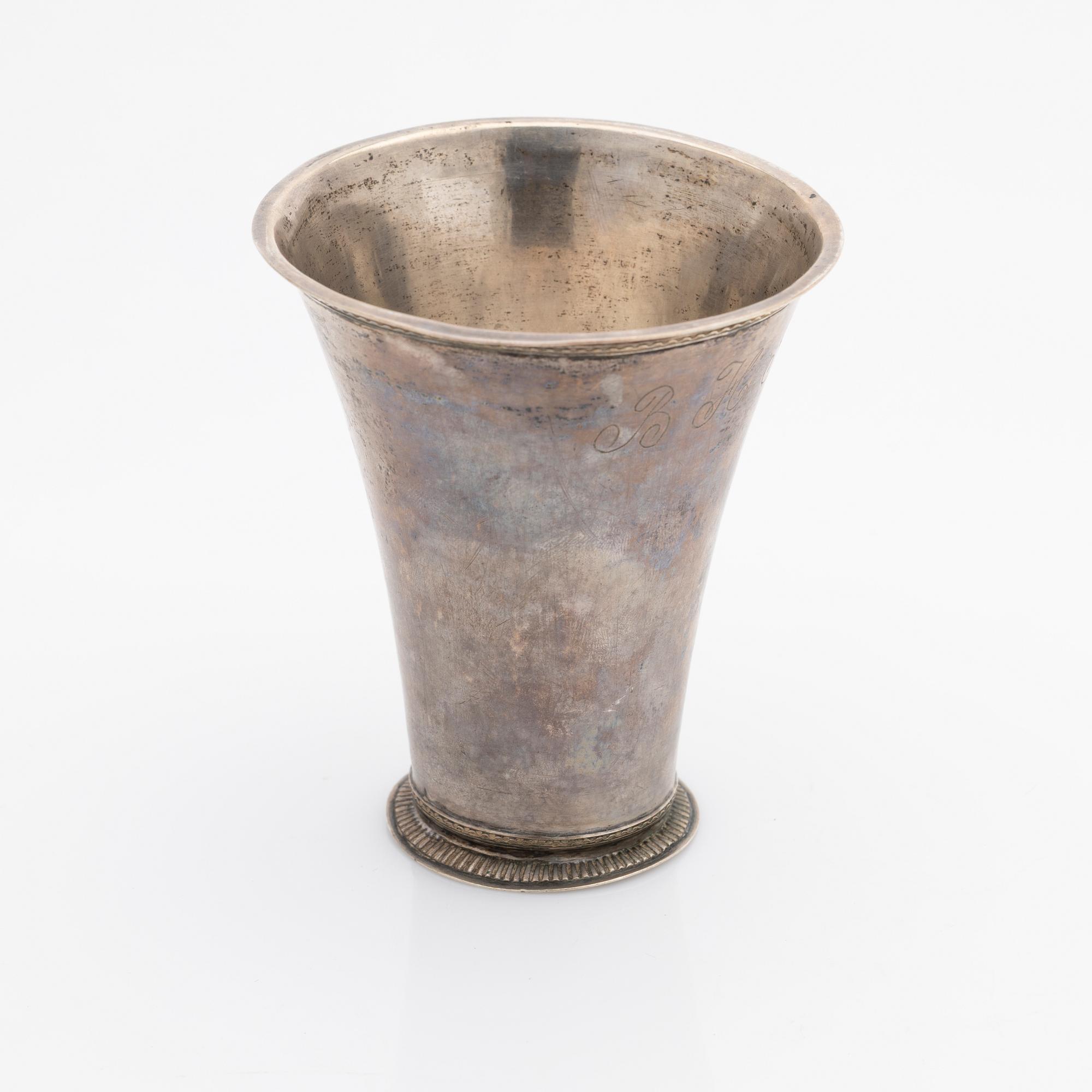 Beaker, silver, Peter Gadd (1750–1764), Kristianstad, 1756.