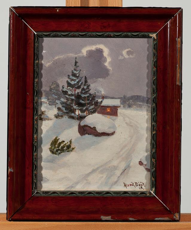 ALARIK BÖÖK, olja på duk, uppfodrad på kartong, signerad och daterad 03.