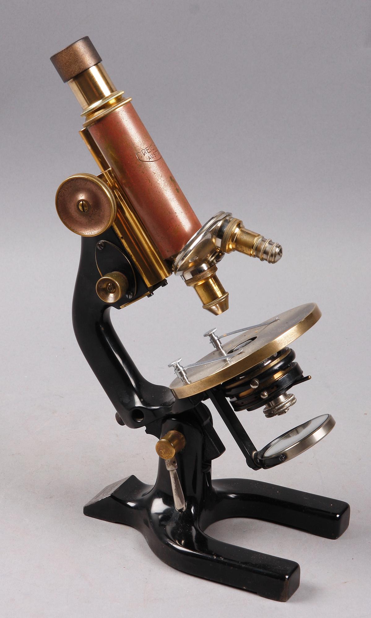 MIKROSKOP, Reichert, Wien, Österrike. Tidigt 1900-tal.