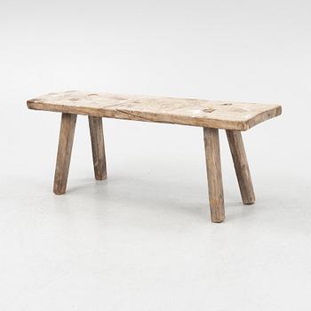 A pine bench, 19th/20th Century.