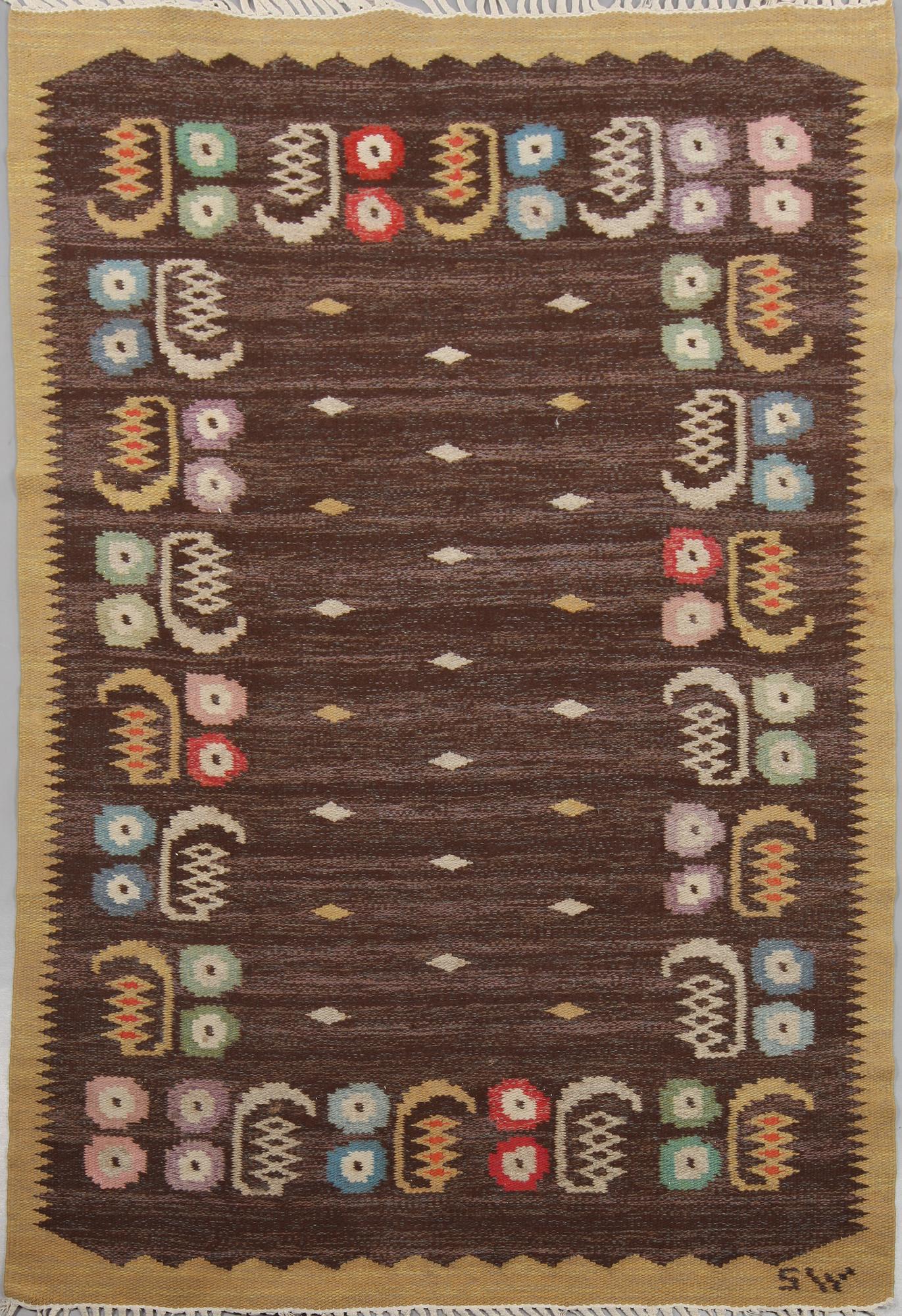 MATTA, rölakan, Sofia Widén, monogramsignerad, 200 x 134 cm, 1900-talets andra hälft.
