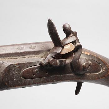 MUSKEDUNDER, flintlås, orientaliskt, 1800-tal.