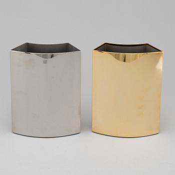ANN WÅHLSTRÖM, two vases, Cultura Metal, Sweden.