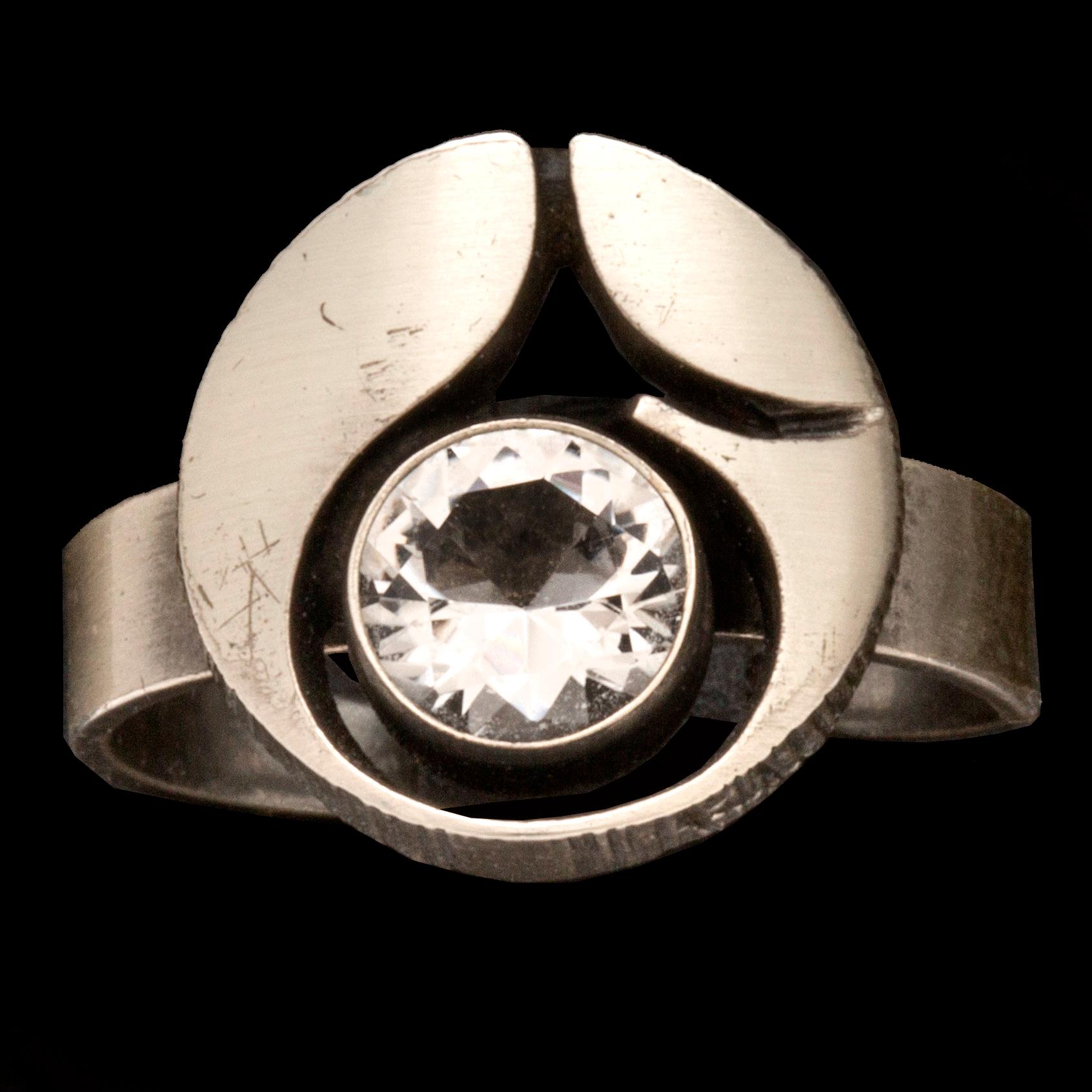 Silver jewellery, rock crystal, Karl Laine, Stigbert and others, 6 lots.