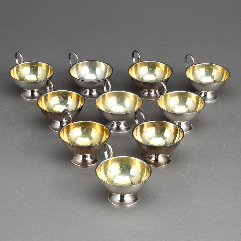 PUNSCHBÄGARE, 10 st (9+1), 9 Cesons, Göteborg, 1970-1. Tot ca 313 g.