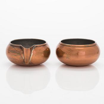 Maija Heikinheimo, kaffeservis 5 delar, tillverkare Valaistustyö för Artek 1900-talets mitt.