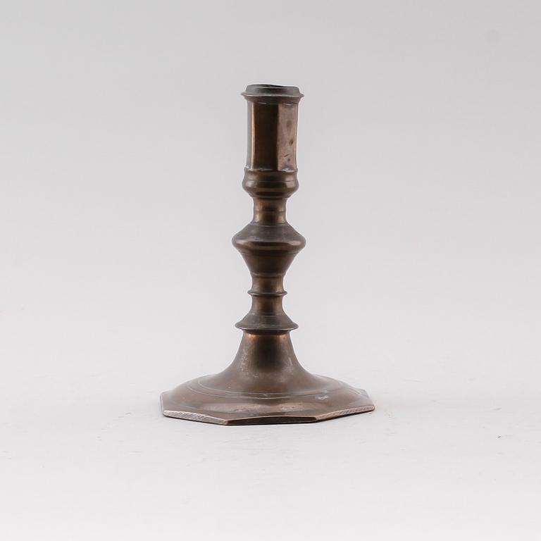 LJUSSTAKE, mässing, 1700-tal.
