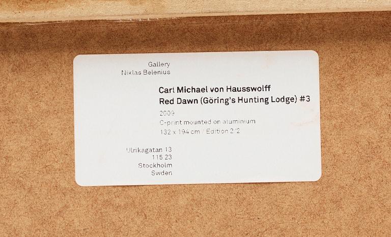 CARL MICHAEL VON HAUSSWOLFF, C-print mounted on aluminium. Edition 2/2.