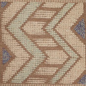 Matto, knotted pile in relief, ca 247,5 x 164-168 cm, signed Brita Grahn, Sweden first half of the 20th century.