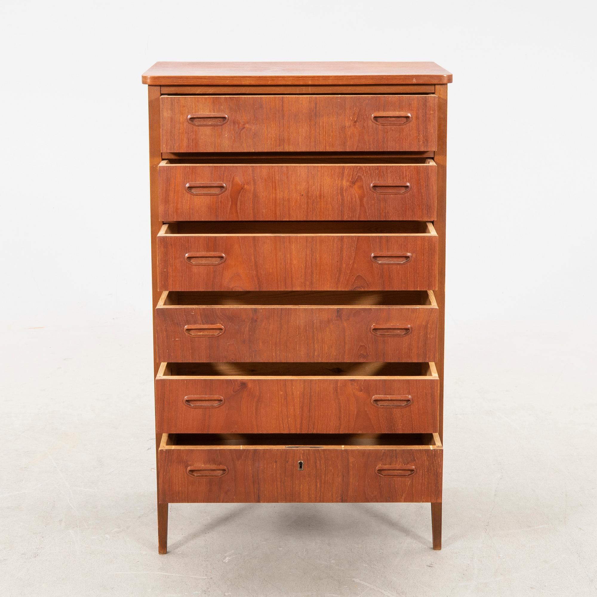 A 1960s stained dresser.