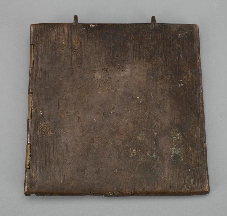 IKON, delvis emaljerad brons, Ryssland, 1800-tal.