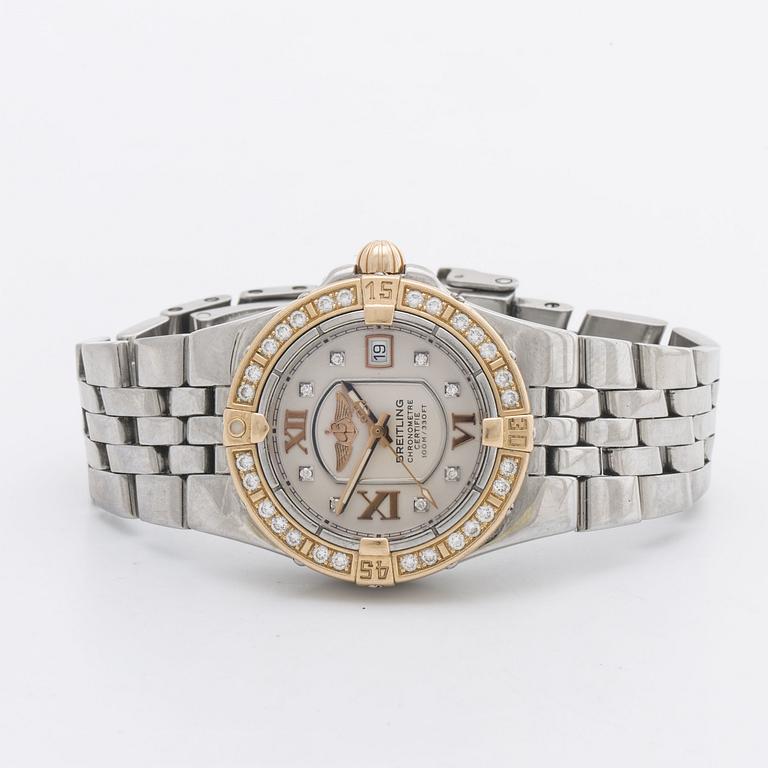 BREITLING Starliner C71340 ladies wristwatch, 100 m/330 ft, 30 mm.