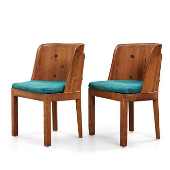 Axel Einar Hjorth, a pair of stained pine "Lovö" armchairs, Nordiska Kompaniet, Sweden.