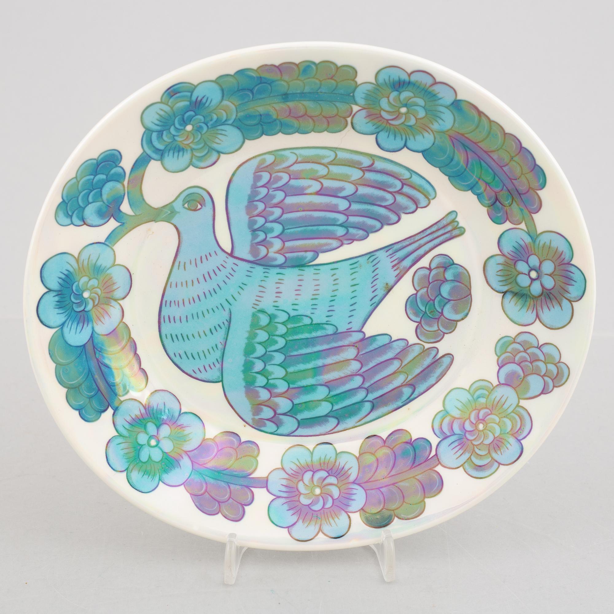 Birger Kaipiainen, fat, 2 st, keramik, bl.a. "Viola", Arabia, Finland.
