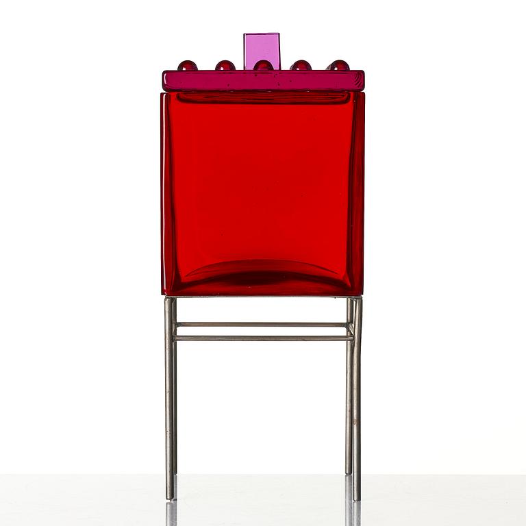 Markku Salo, a unique, 'Kampong' sculpture signed Markku Salo Nuutajärvi Notsjö 1996.