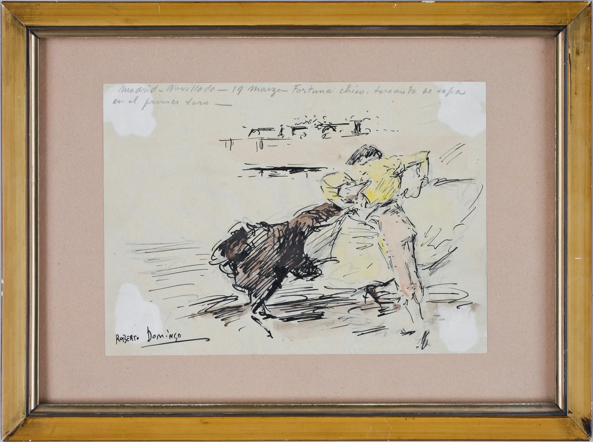 ROBERTO DOMINGO FALLOLA, 2 st, teckningar, sign.