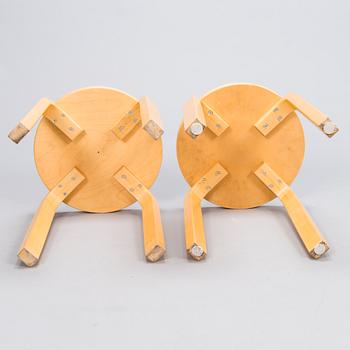 ALVAR AALTO Set of Three 1990s E60 Stools by Artek.