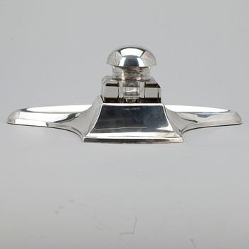 SKRIVSTÄLL, silver samt glas, Gösta Helenius, Åbo 1928.