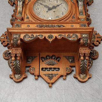 A Neo-Renaissance Lenzkircher wall clock, late 19th Century.