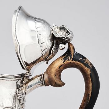 A Swedish 18th century silver coffee-pot, marks of Olof Löfvander d.ä., Luleå 1773.