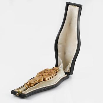 LORNJETTE, 18K guld, Frankrike, omkring sekelskiftet 1900, total vikt 26 g.