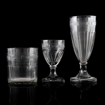 A Gerda Strömberg "Hörningsholm" glass service. (28 pieces).