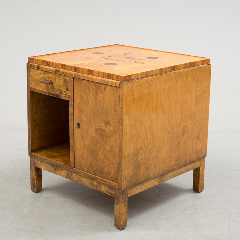 An Art Deco inlay smoking table, 1930's.