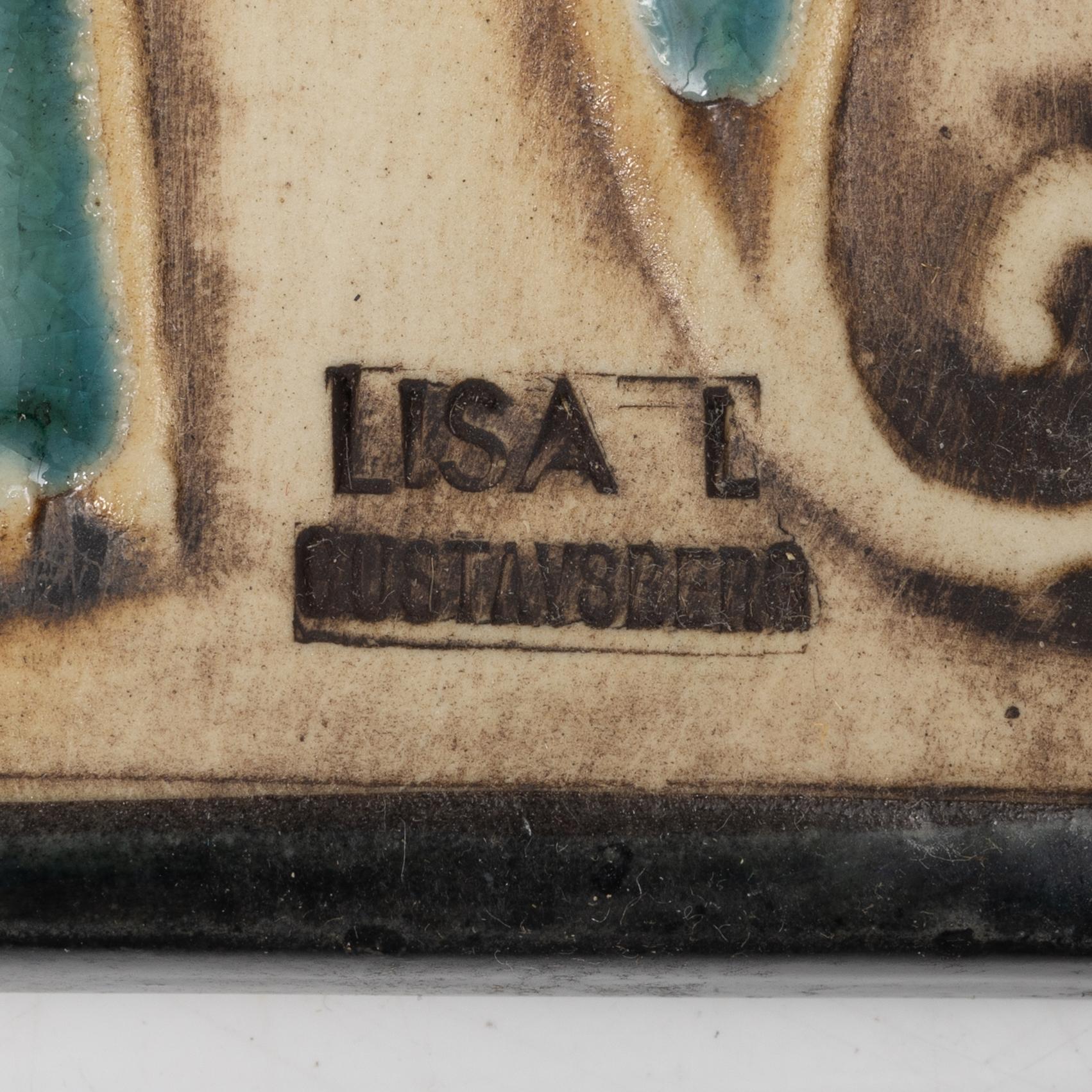 Gustavsberg, Plaques, 4 pcs, stoneware, by Lisa Larson and Britt-Louise Sundell.
