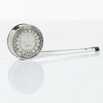 Hermès, måttband, silver, Louis Ravinet & Charles Denfert, Paris, verksamma 1891-1912.