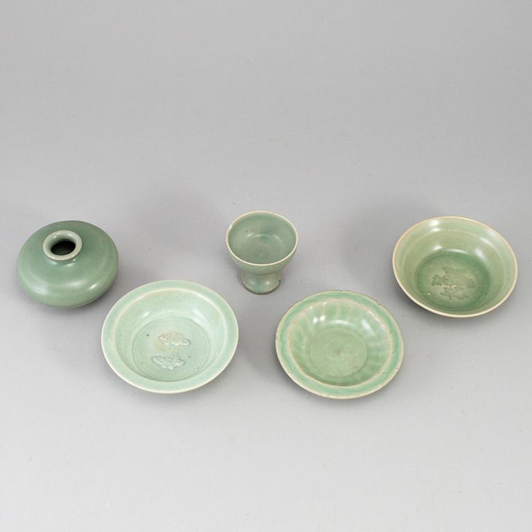 A group of celadon ware, South East Asia. Ming style, 20th Century.