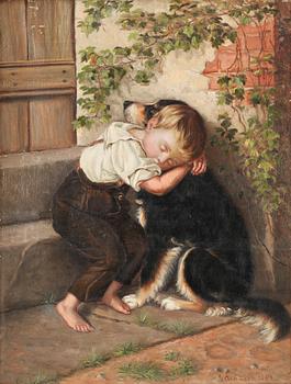 GUMME ÅKERMARK, olja på duk, signerad och daterad 1884.