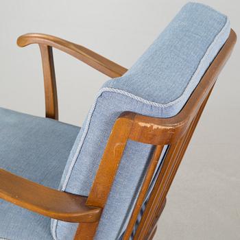 A 1940s pair of armchairs, designed by Svante Skogh for Förenade Möbler in Linköping.