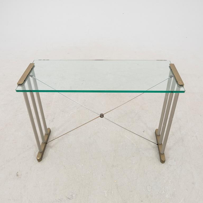 Peter Ghyczy, A 1980s glass and metal sideboard.