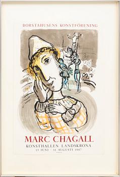 Marc Chagall efter utställningsaffisch, Borstahusens konstförening Mourlot 1967.