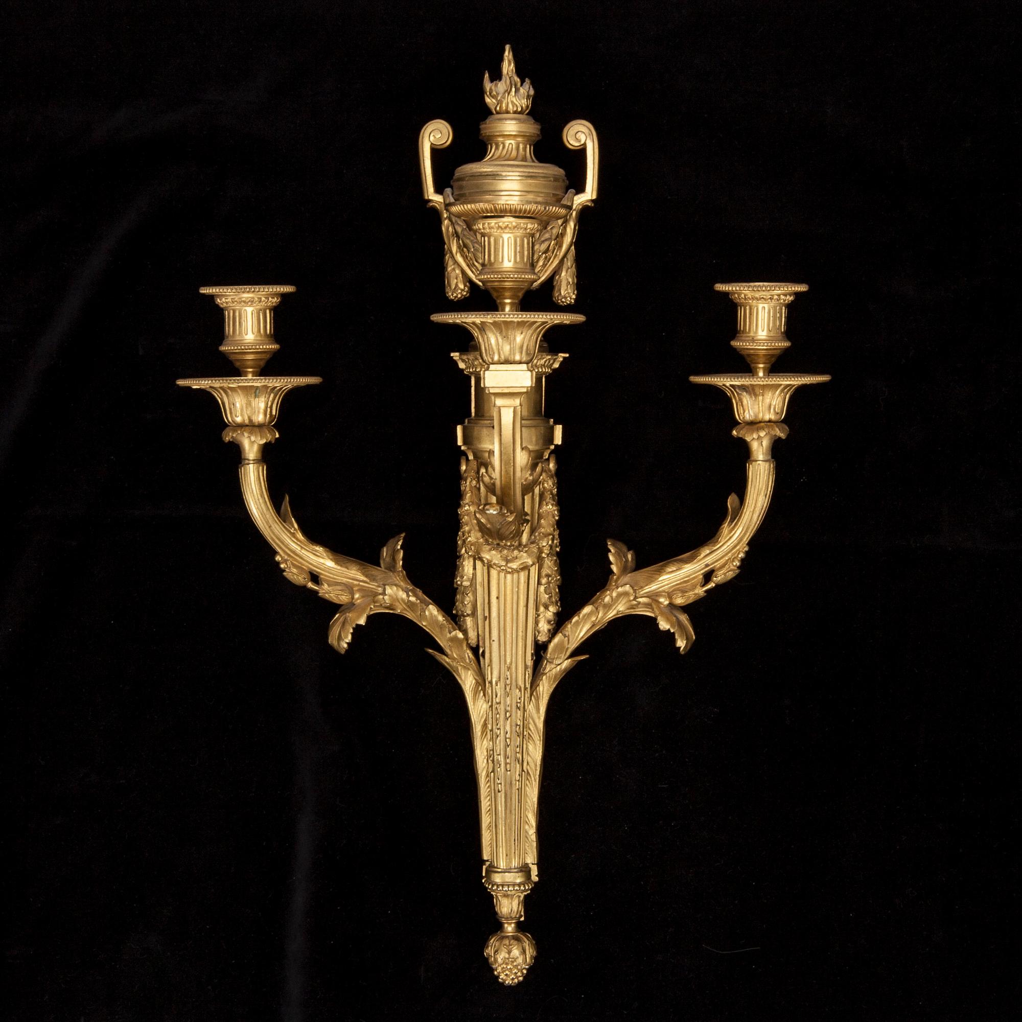 APPLIQUER, ETT PAR, Louis XVI-stil, Frankrike, 1800-tal.