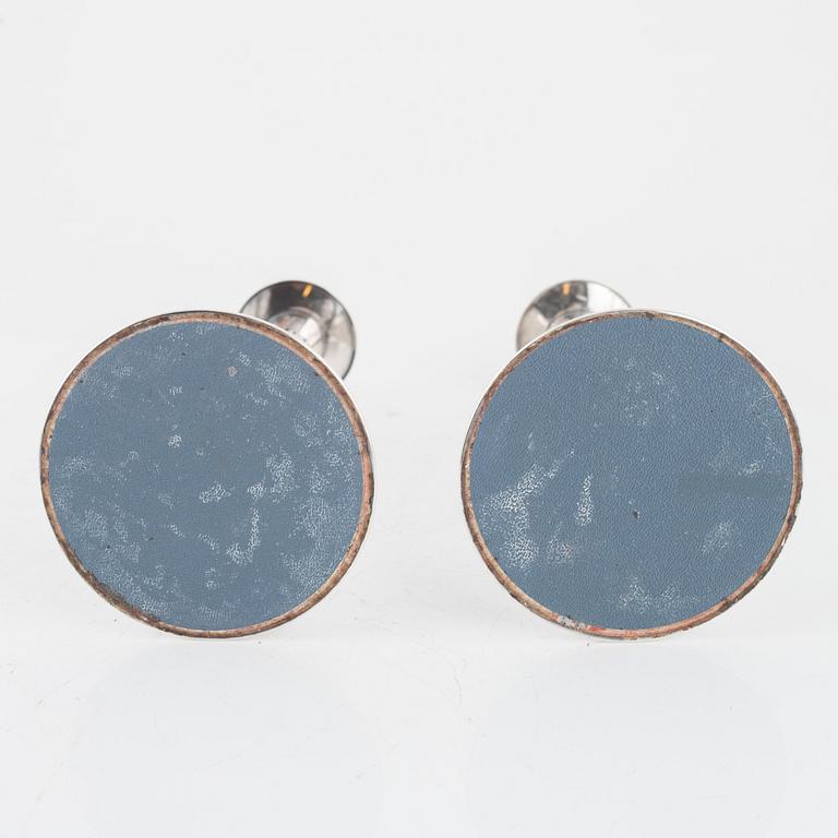 A pair of silver canldesticks, Ceson, Gothenburg 1983.