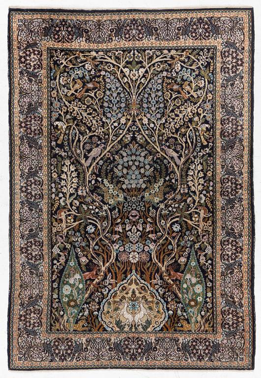 A figural Quum carpet, c. 179 x 125 cm.