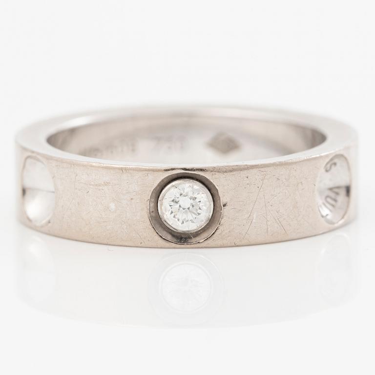 Louis Vuitton, ring, “Empreinte”, 18K white gold with a brilliant-cut diamond.