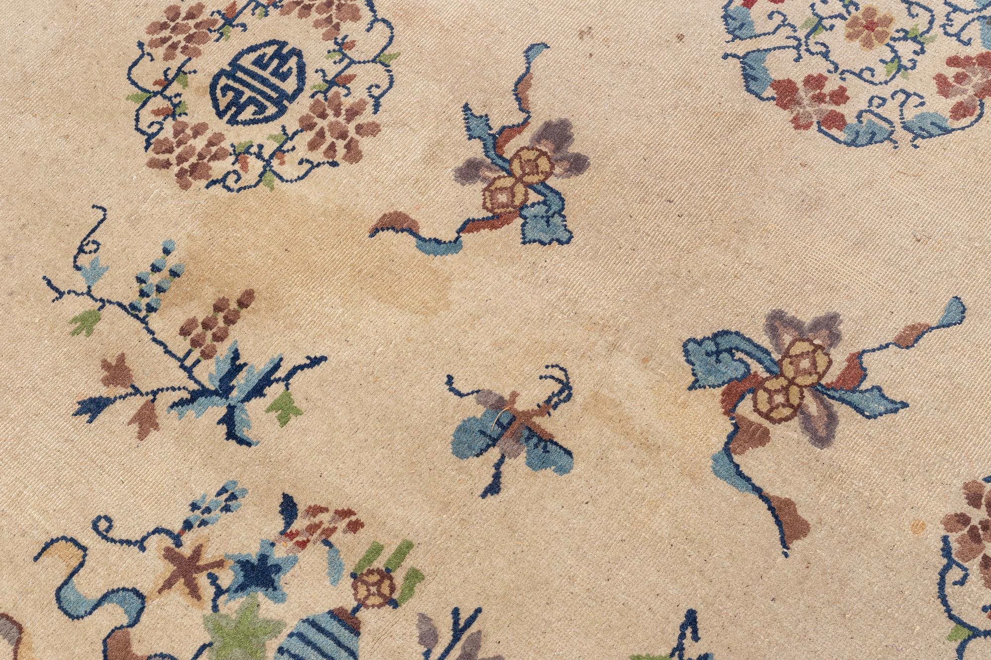 A Chinese semi-antique carpet, 357 x 270.