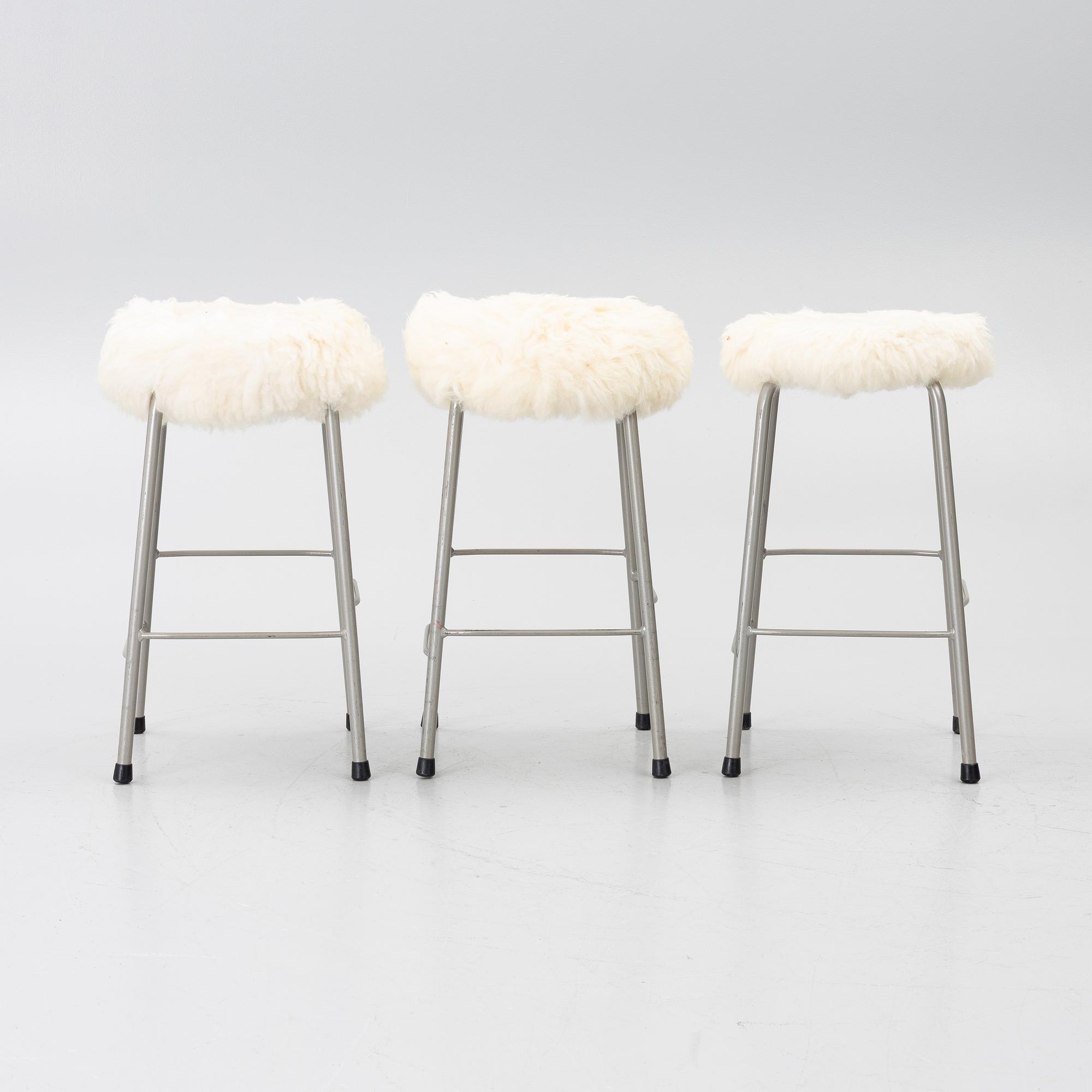 Stools, 3, latter half of the 20th century.