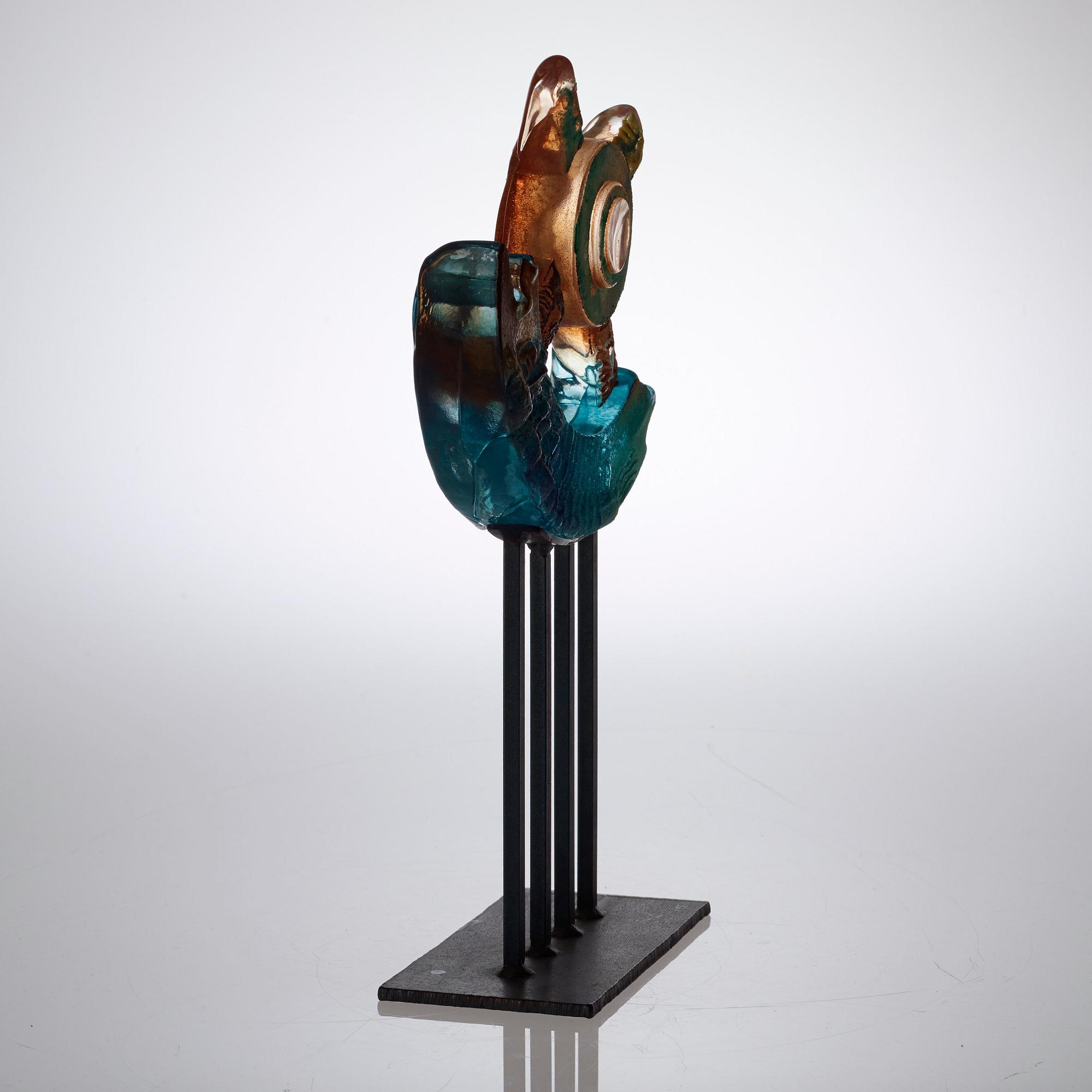 KJELL ENGMAN, skulptur "Chakira", Orrefors 1995, unik.