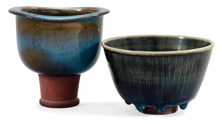 Two Wilhelm Kåge Farsta bowls, Gustavsberg Studio 1950's.