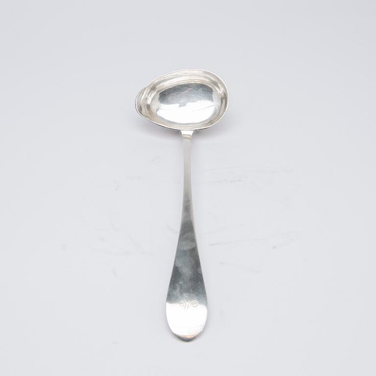 Soup ladle, silver, Malmstedt, Gothenburg, 1794.