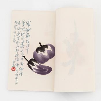 Qi Baishi, album med träsnitt, utgiven av Rong Bao Zhai, Beijing, 1955.